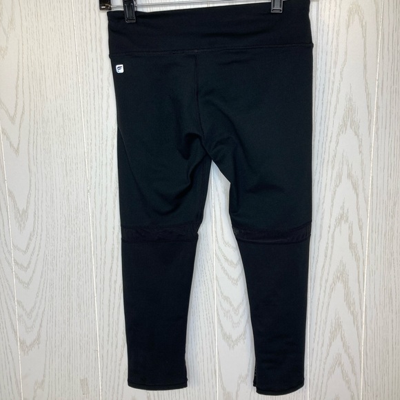 Fabletics Black with Sheer Accents Capri Pocket Leggings Size XS - Picture 3 of 12